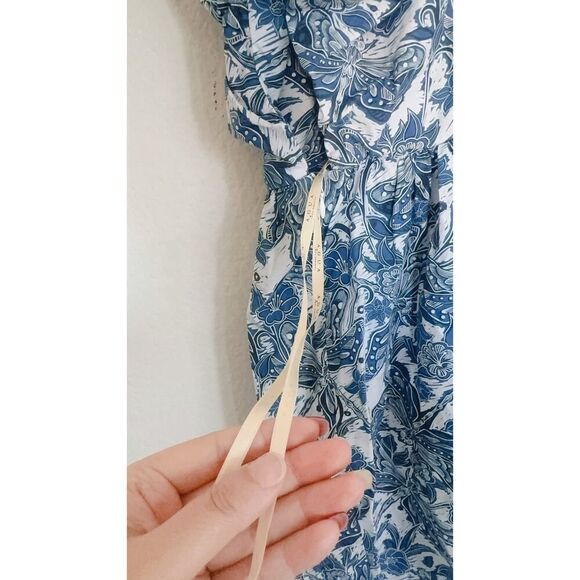 AGUA BY AGUA BENDITA Horizonte Libeulas Bow-Embellished Cotton Mini Dress XL - Picture 12 of 14
